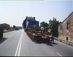 Trasporto su strada contenitore reattore nucleare Montalto di Castro Alto Lazio