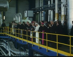 Visita Giovanni Paolo II alla centrale termoelettrica di Civitavecchia