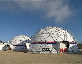 Terremoto Umbria  - Intervento Enel con cupole container