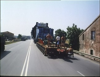 Trasporto su strada contenitore reattore nucleare Montalto di Castro Alto Lazio