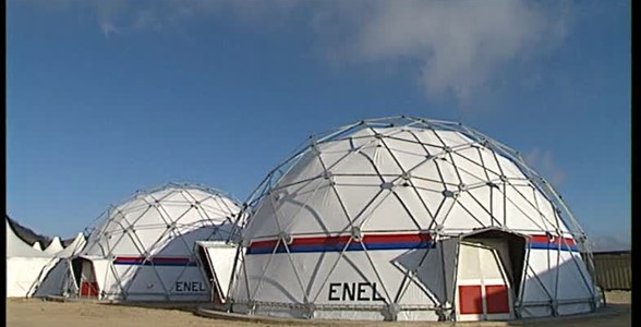 Terremoto Umbria  - Intervento Enel con cupole container